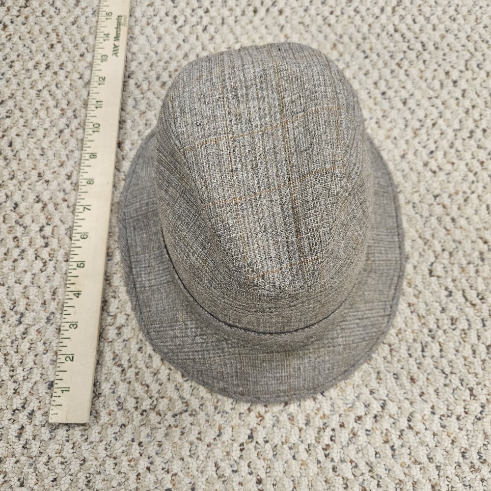 Men's Vintage Brown Tweed Fedora Hat by Dobbs Fifth Avenue Bear Bryant Sz 7 1/8